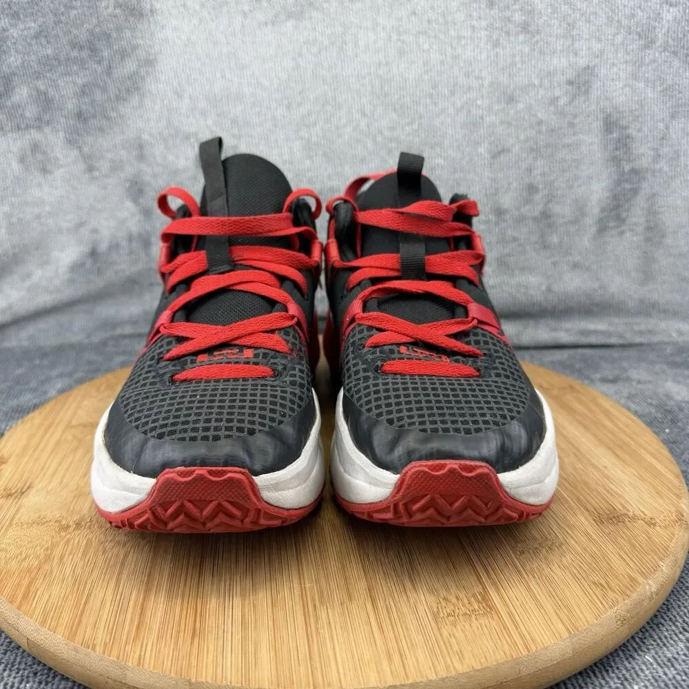 Nike LeBron Witness 7 Shoes Boys Size 5.5Y Black Red Basket Sneakers DQ8650-005